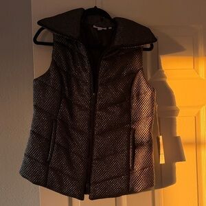 Chico's Textured Black Quilted Vest